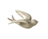 Attractive Hanging Pendant Widely Use Ceramic 3D Bird Shape Wall Crafts Ornaments for Home-Grey S