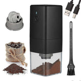 Portable Electric Coffee Grinder - USB Rechargeable, Adjustable Grind, 1300mAh Battery
