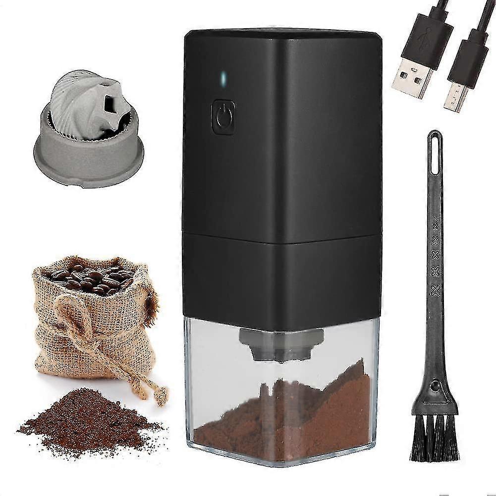 Portable Electric Coffee Grinder - USB Rechargeable, Adjustable Grind, 1300mAh Battery