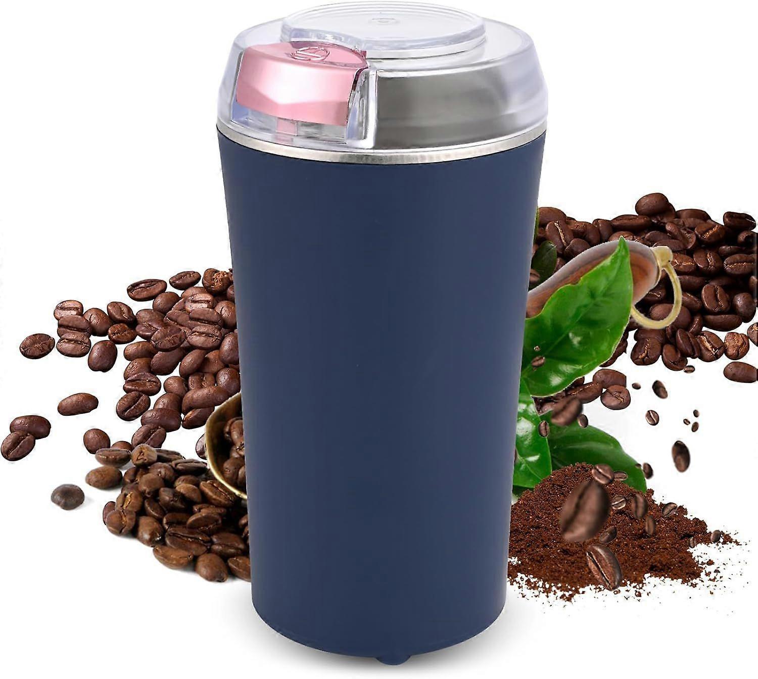 200W Electric Coffee Grinder - Stainless Steel Blades, Overheat Protection, Portable Mill