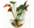 1 Set Fish Tank Decorative Wall Mounted Hanging Flower Vase-Transparent