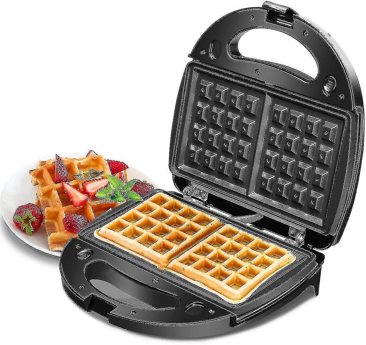 Waffle & Sandwich Maker - 2-in-1 Waffle Iron Panini Press Toaster Breakfast Machine
