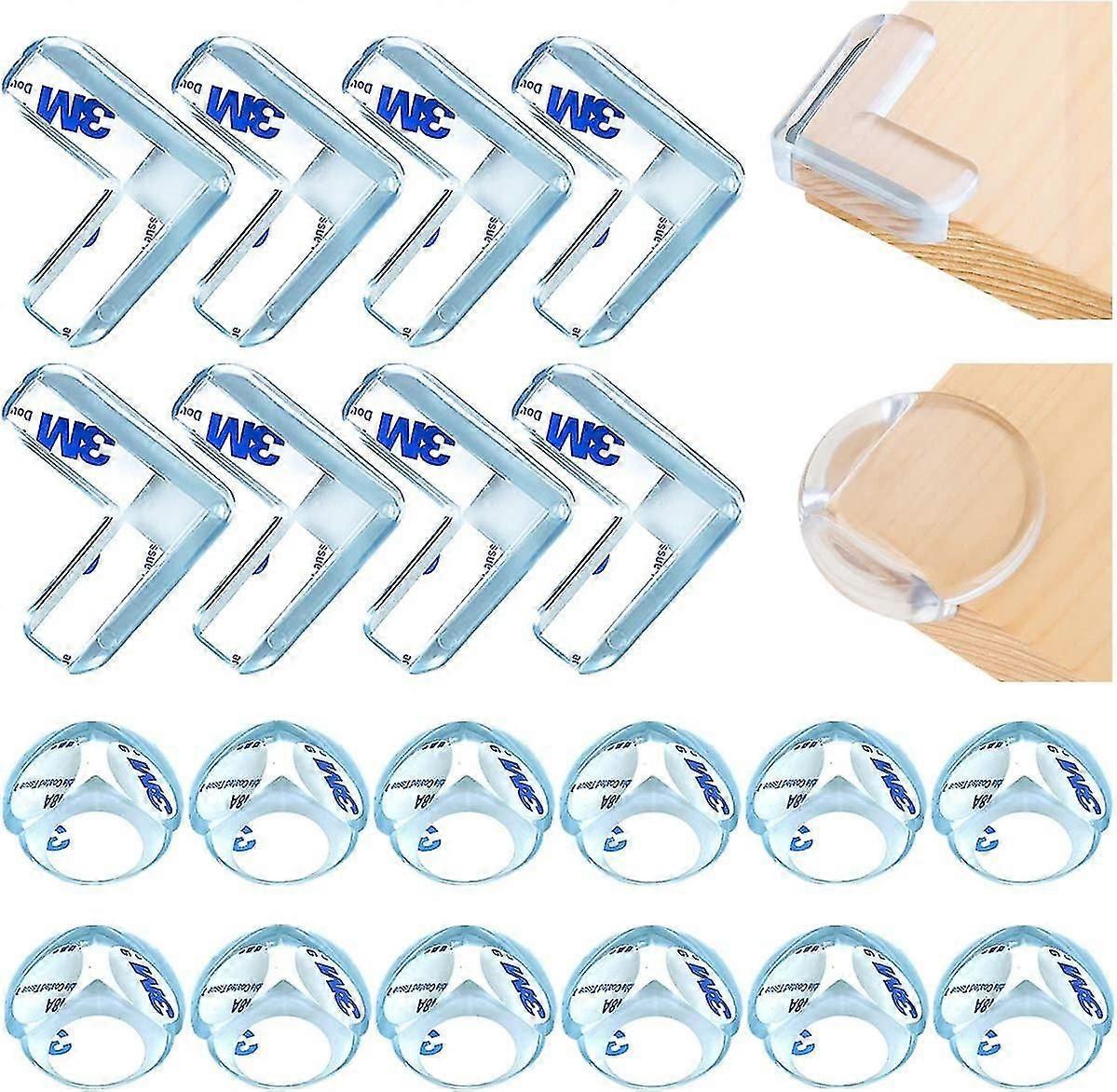 20pcs Table Corner Protectors - Clear Shockproof Babies Furniture Edge Guards for Home security