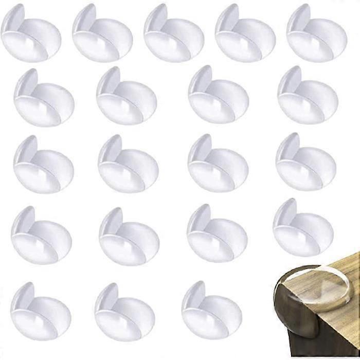 20pcs Transparent PVC Table Corner Protectors - Babies Proofing Furniture Edge Guards