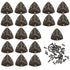 20pcs Antique Metal Furniture Corner Protectors - Triangle Alloy Desk & Box Corner Guards