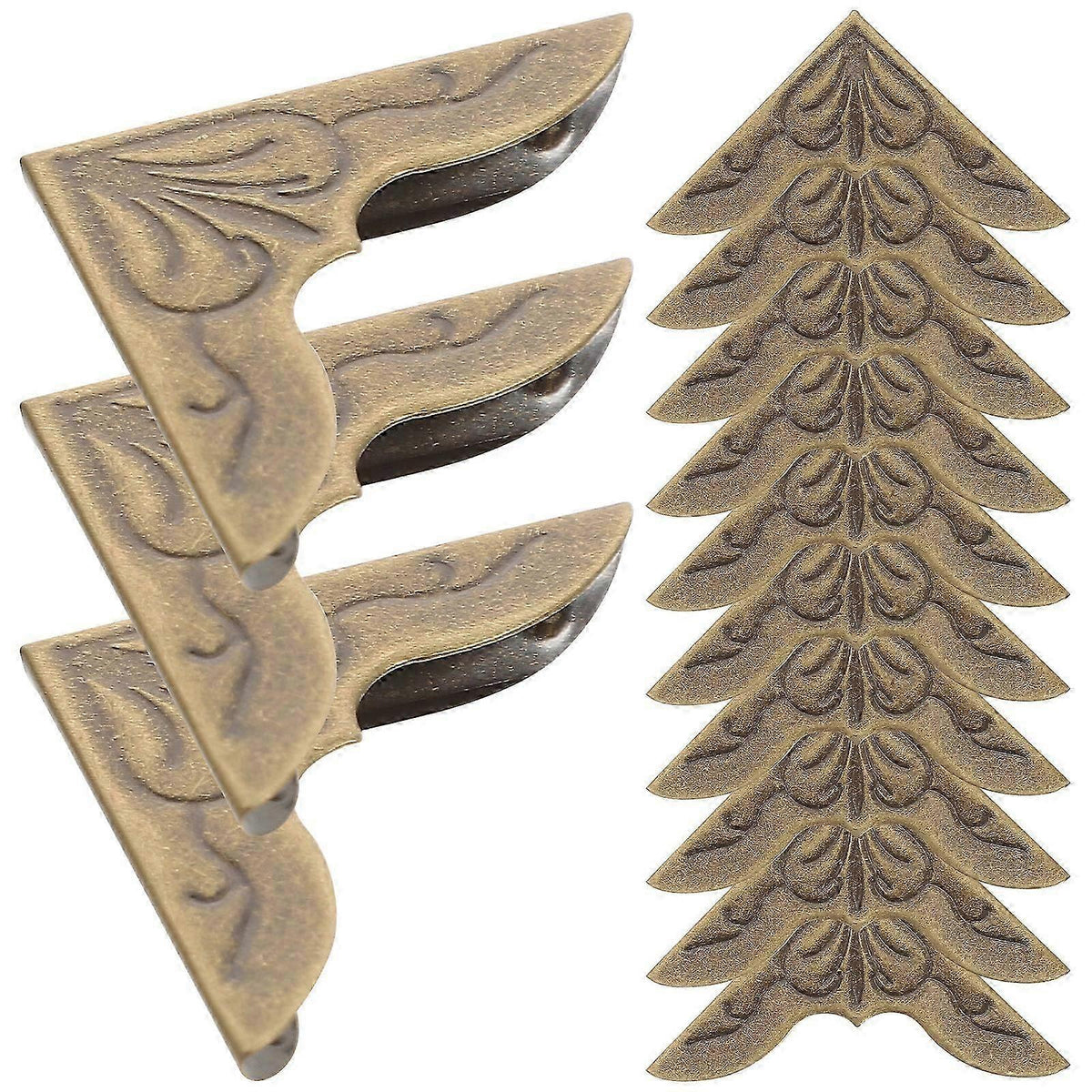 30pcs Retro Metal Book Corner Protectors - Decorative Page Guards for Albums & Journals