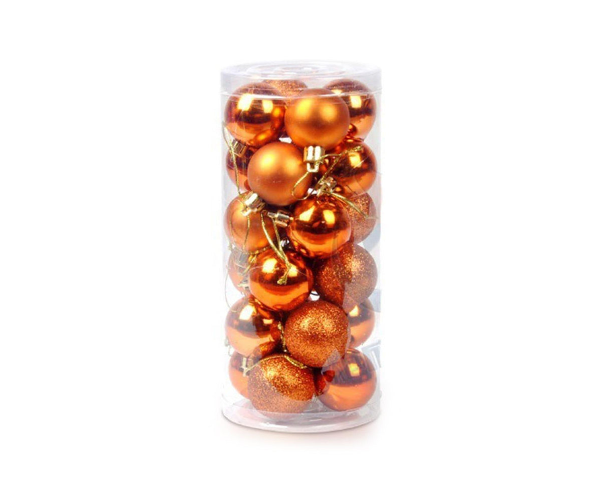 24Pcs Xmas Balls-Antique Brass 6cm