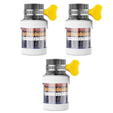 3-Pack Sink Faucet Water Filters with Replacements for Kitchen