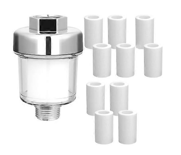 Universal Shower Tap Filter, Anti-Limescale Purifier, Silver Transparent