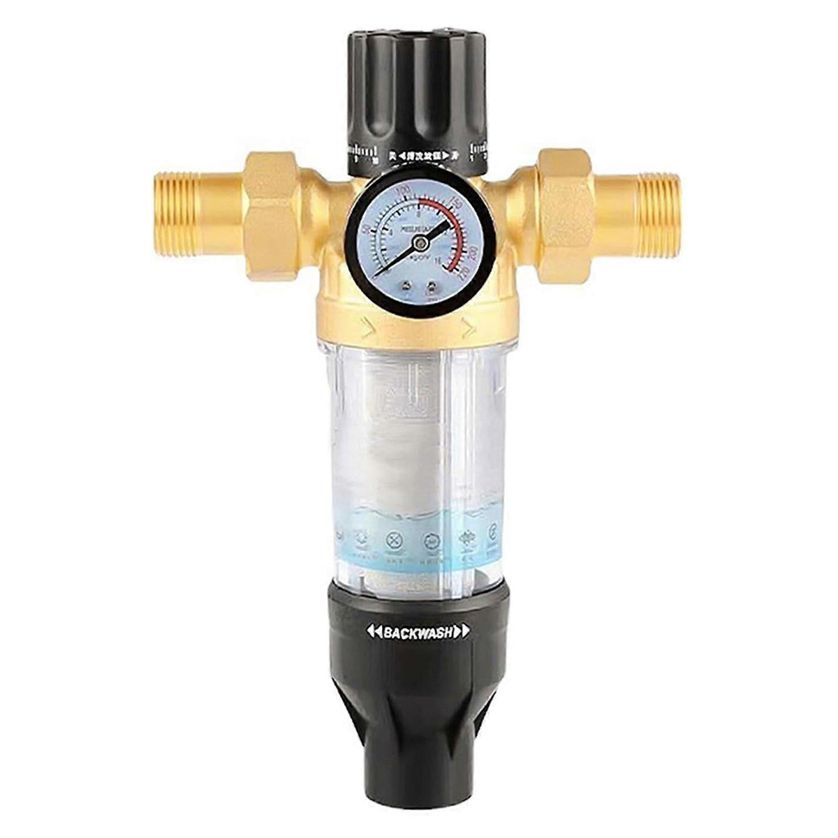 Reusable Spin Down Sediment Filter for Well Tap Hose Water