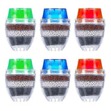 6pcs Mini Faucet Water Filters, Activated Carbon, Anti-Limescale Round Filters