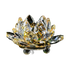 Artificial Crystal Lotus Buddhism Ornament Feng Shui Home Decor Collection Gift-Yellow