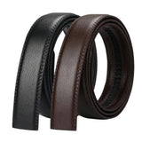 2pcs Men's Genuine Leather Belts for Jeans, Youth Black Leather Belts