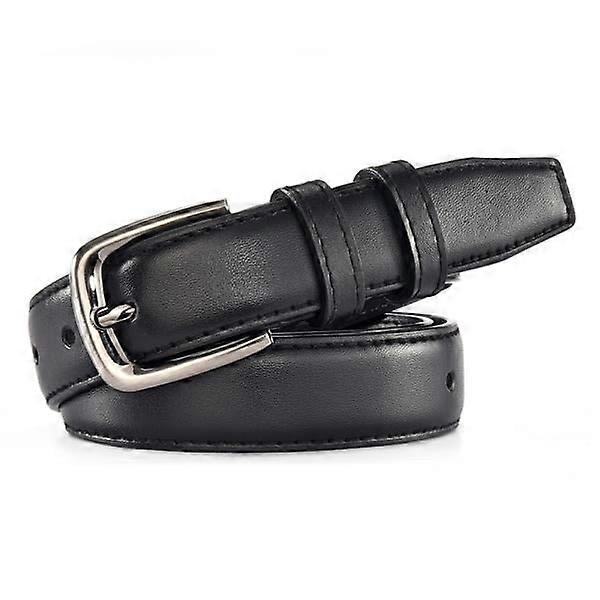 Women's Black Leather Belts for Jeans and Dresses