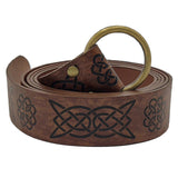 Medieval Viking Leather Belt with Renaissance Pouch Bag