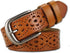 110cm Genuine Cowhide Leather Belt for Women, Hollow Flower Design