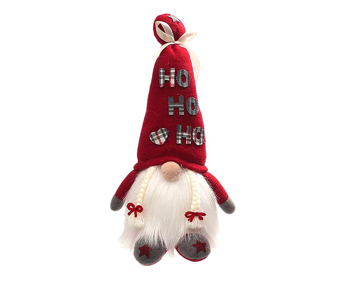 Creative Dwarf Shape LED Doll Decor Cute Exquisite Flannel Doll Display for Home-Red