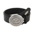 Vintage Adjustable Leather Wide Belt, Western Style with Aluminum Buckle Black