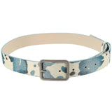 Cow Print Cowgirl Leather Belt for Women, Adjustable Jeans Waist Belt