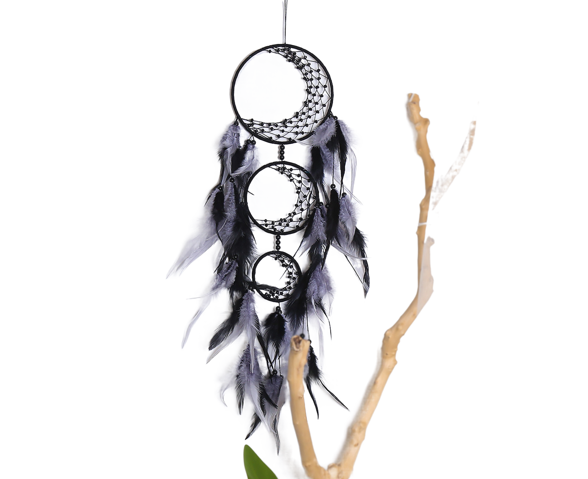 Feather Dream Catcher Home Decor-Black