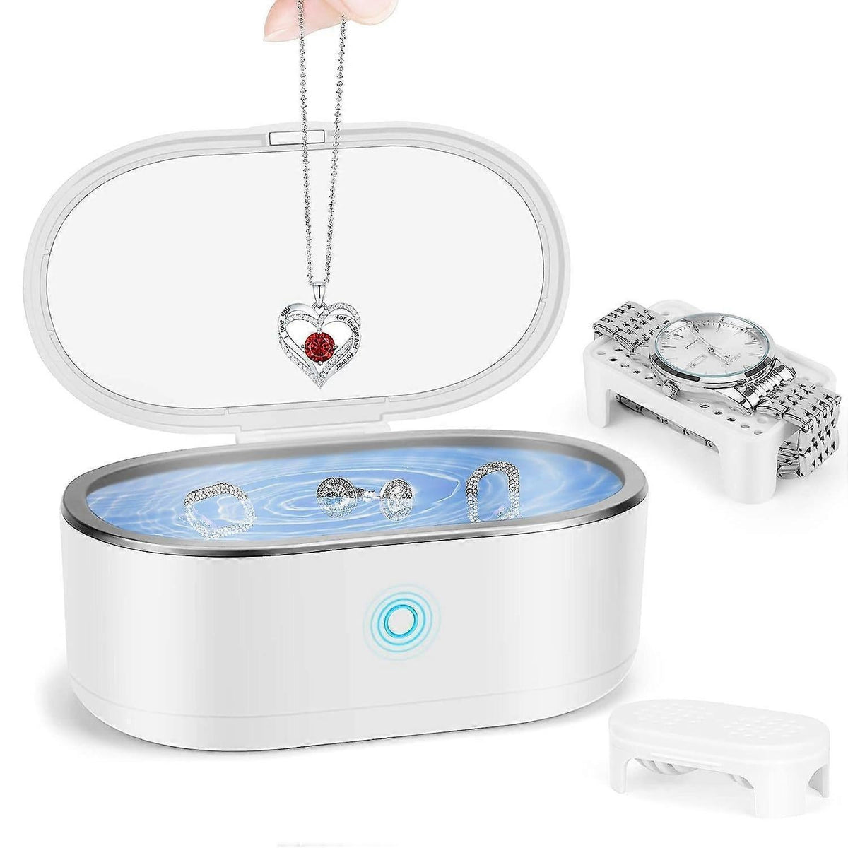45kHz Ultrasonic Jewelry & Eyeglass Cleaner with 18oz Large Capacity