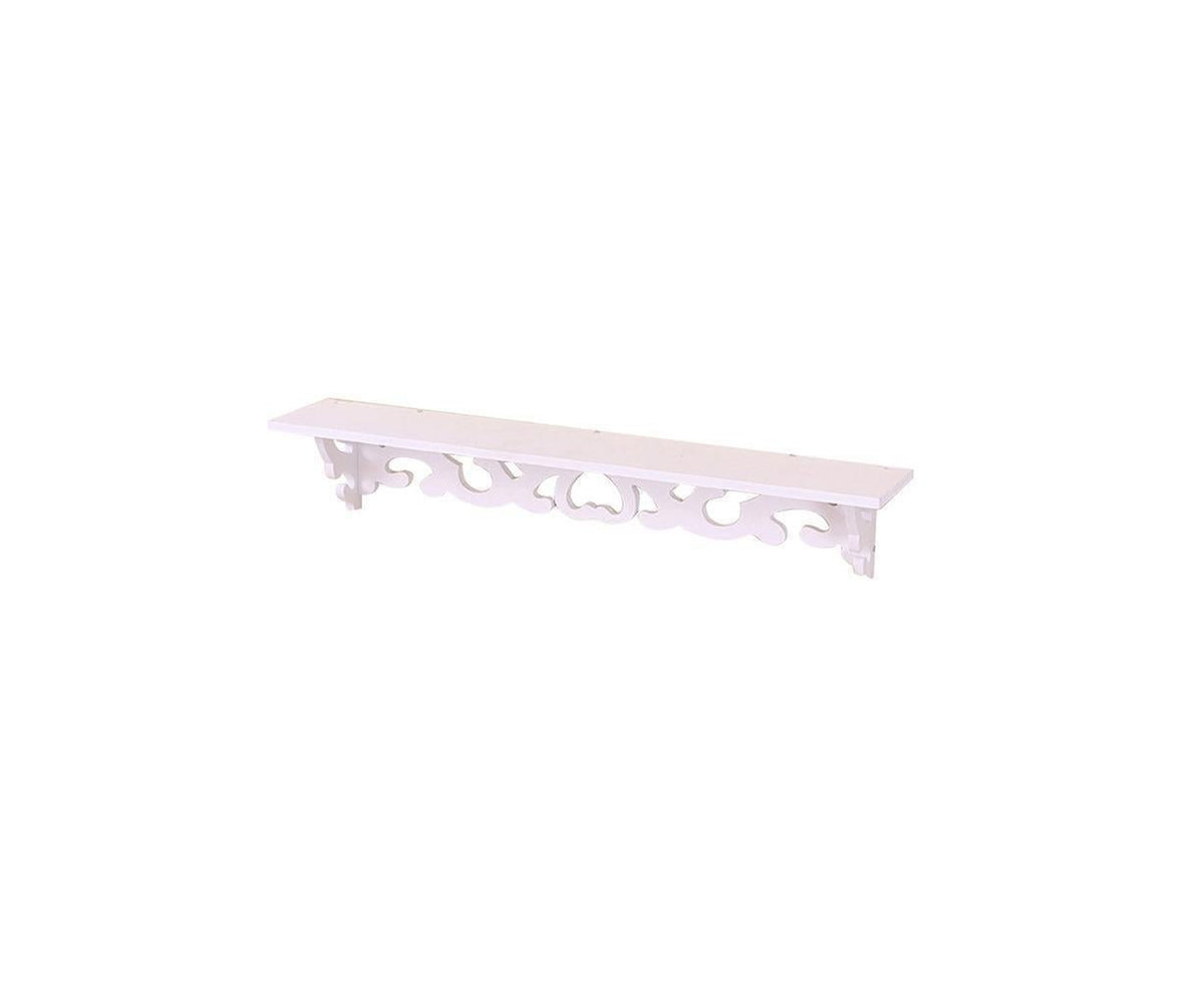 Modern White Floating Wall Mounted Display Storage Shelf Home Living Room Decor-White S