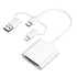 USB 2.0 & USB-C Memory Card Reader Adapter, Dual Connector TF/SD Card Reader