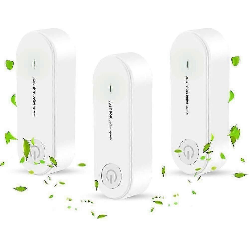 3Pcs Mini Plug-in Air Purifier, Ion Generator for Pets & Home