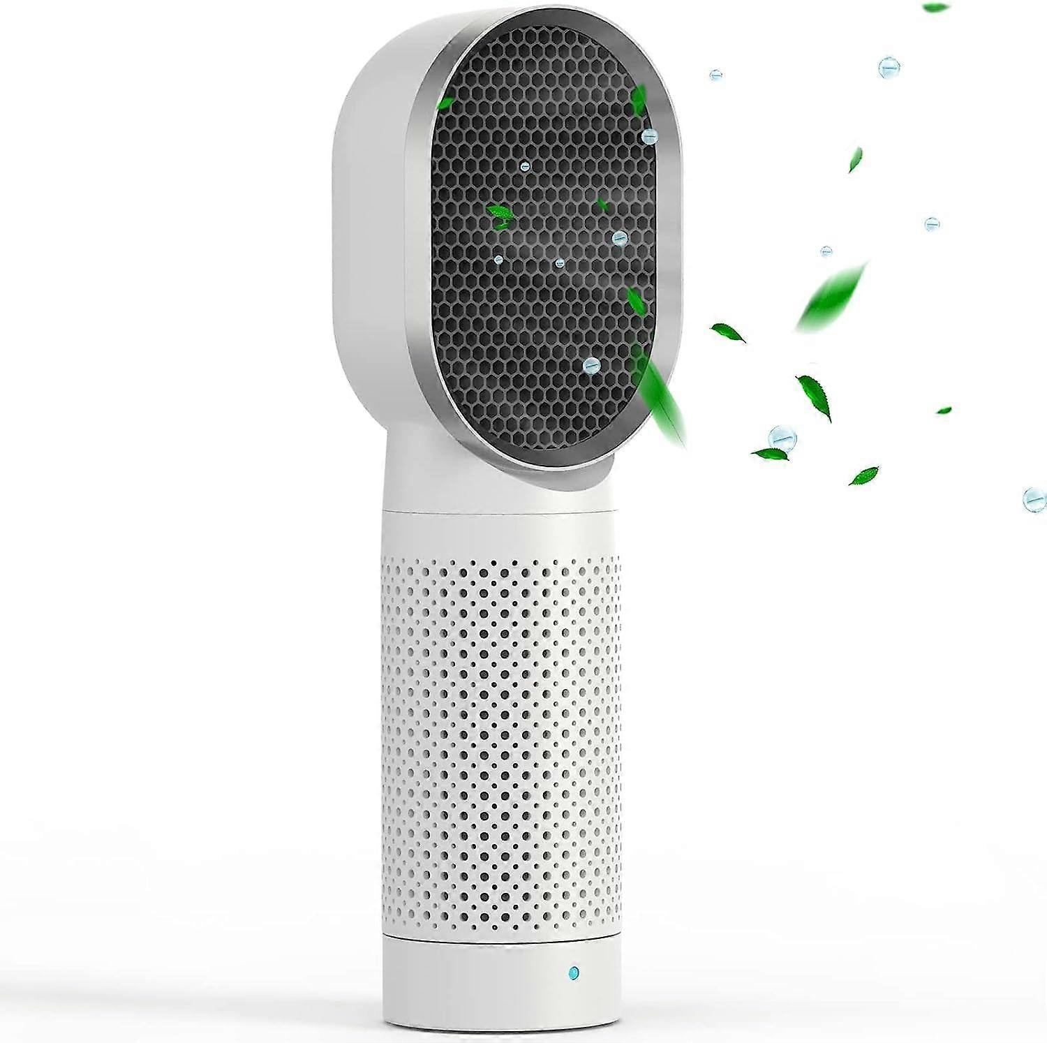 Small Desktop Air Purifier with H13 HEPA Filter - White, For Travel & Bedroom