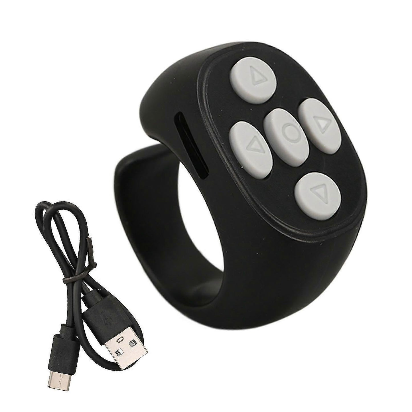 Bluetooth 5.3 Wireless Smart Ring Controller - Black