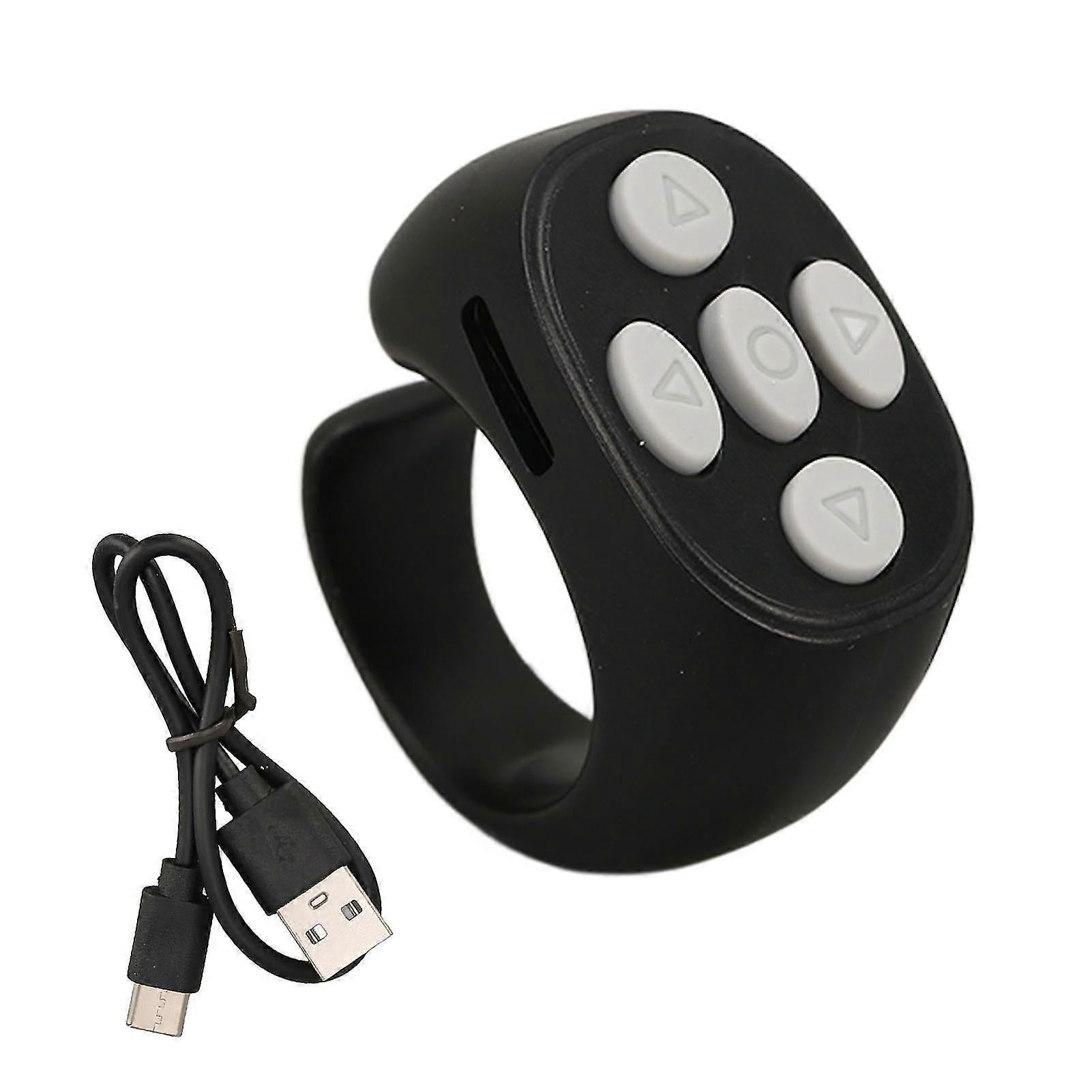 Bluetooth 5.3 Wireless Smart Ring Controller - Black