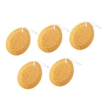 5pcs African Net Sponge, Loofah Bath Shower Body Scrubber - Brown