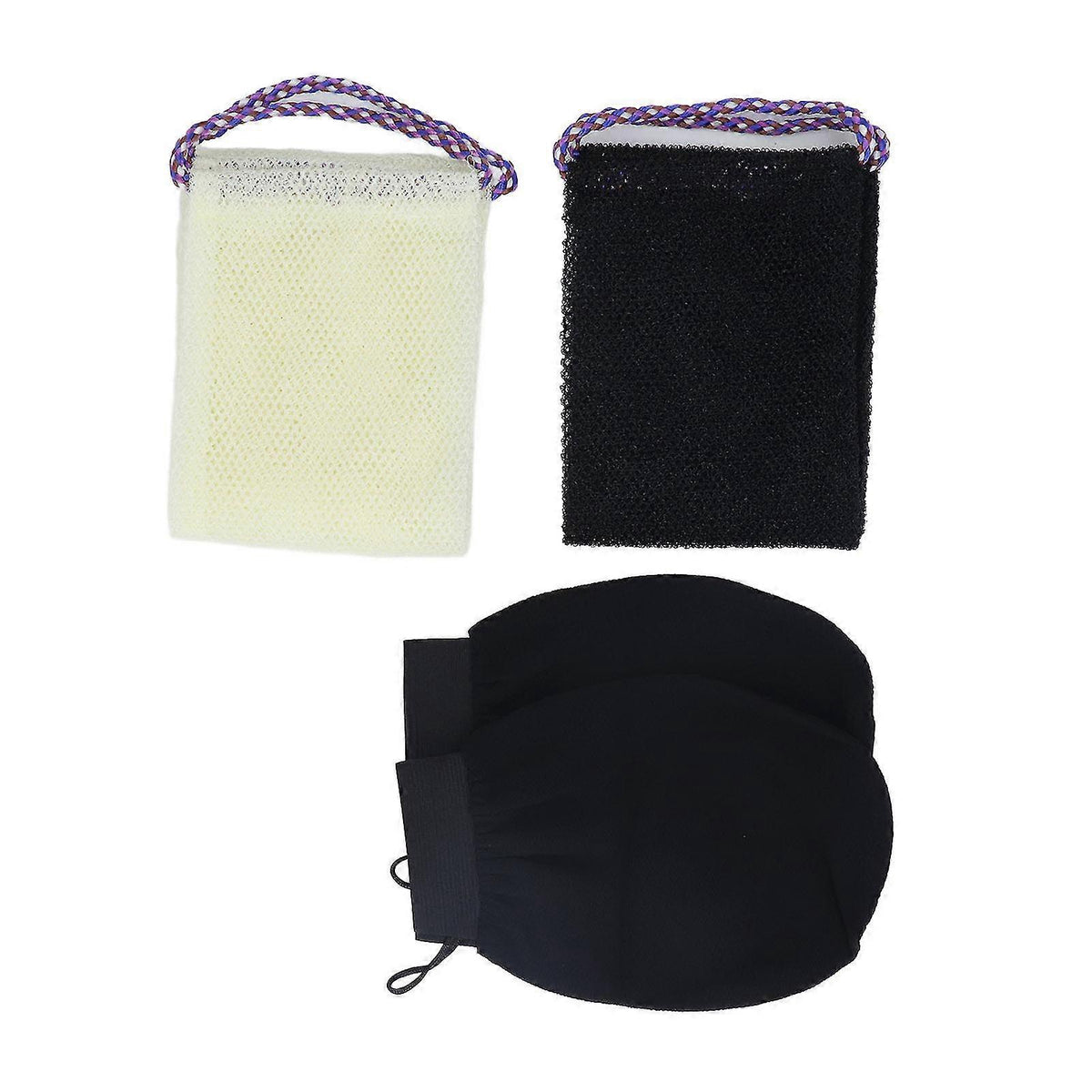 African Long Net Bath Sponge, Body Exfoliating Net with Bath Gloves