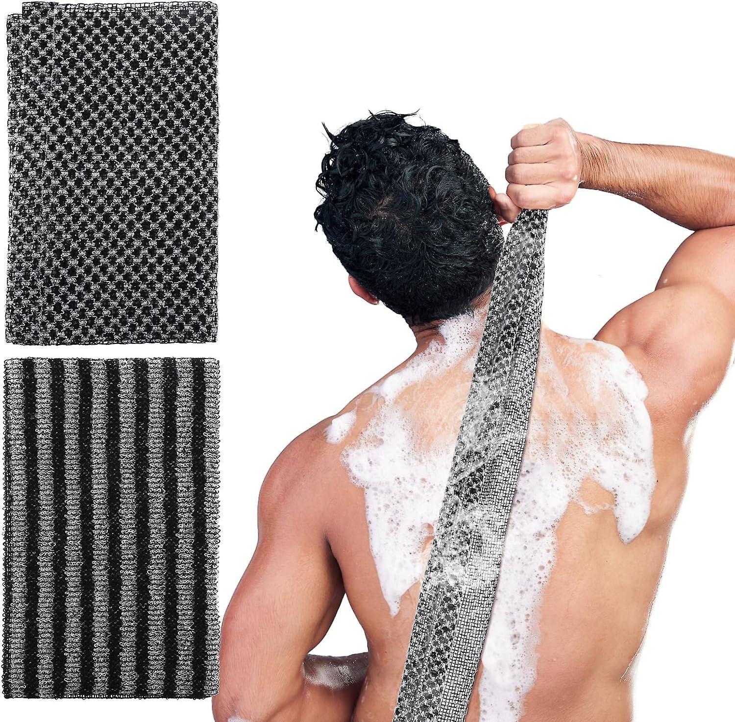 2pcs Exfoliating Washcloth Towel, Loofah Sponge, African Net Sponge