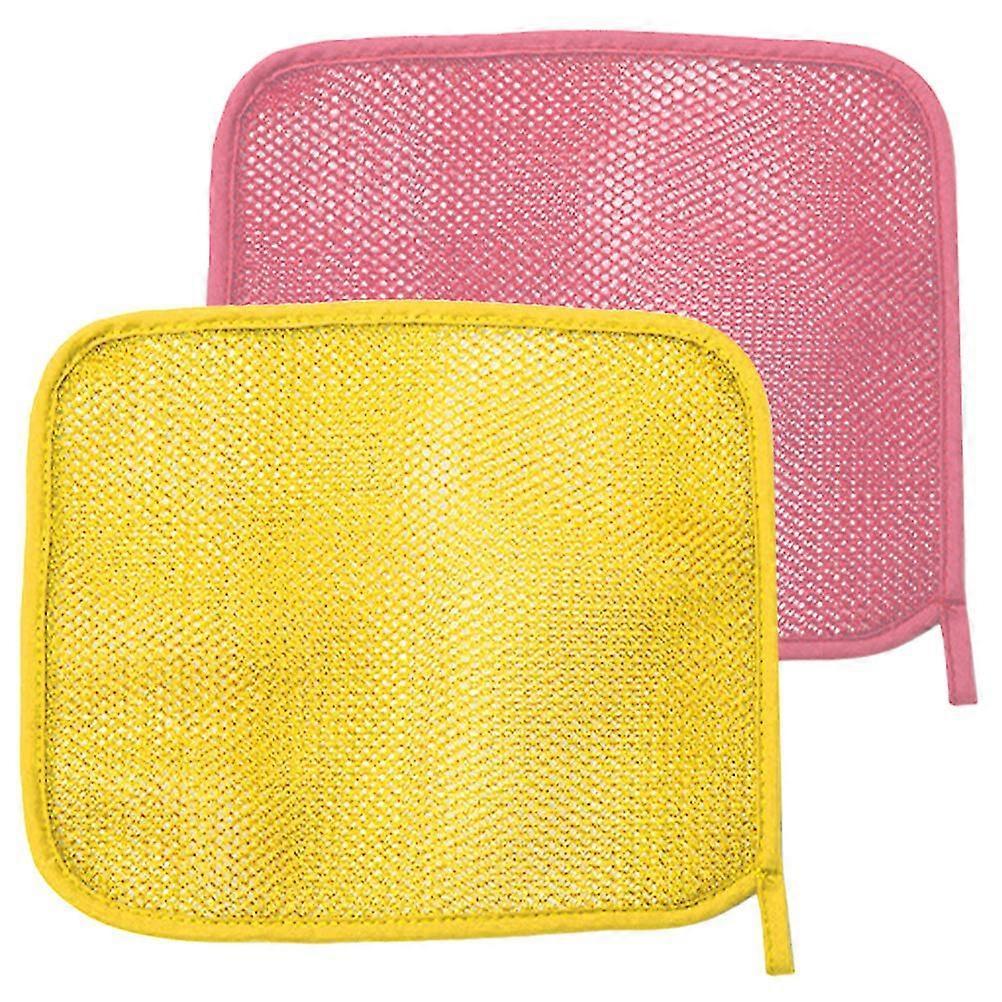 2pcs African Exfoliating Bath Net Sponge, Shower Back Scrubber