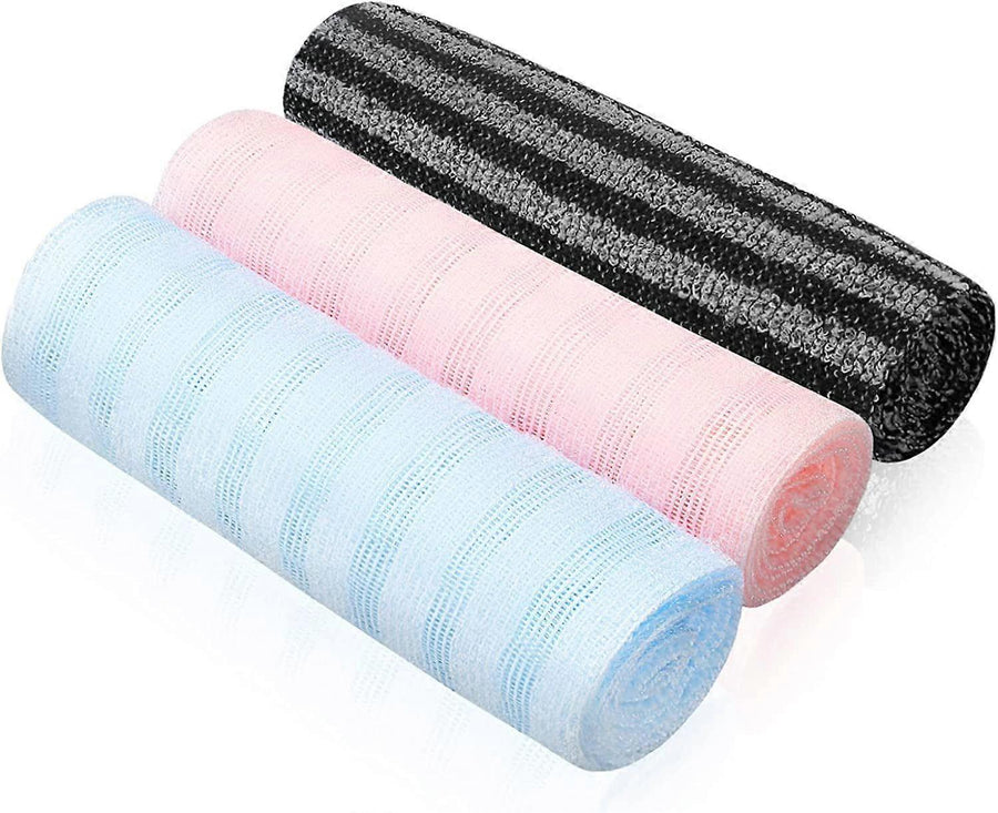 3pcs Exfoliating Washcloth Body Scrubber, African Net Sponge