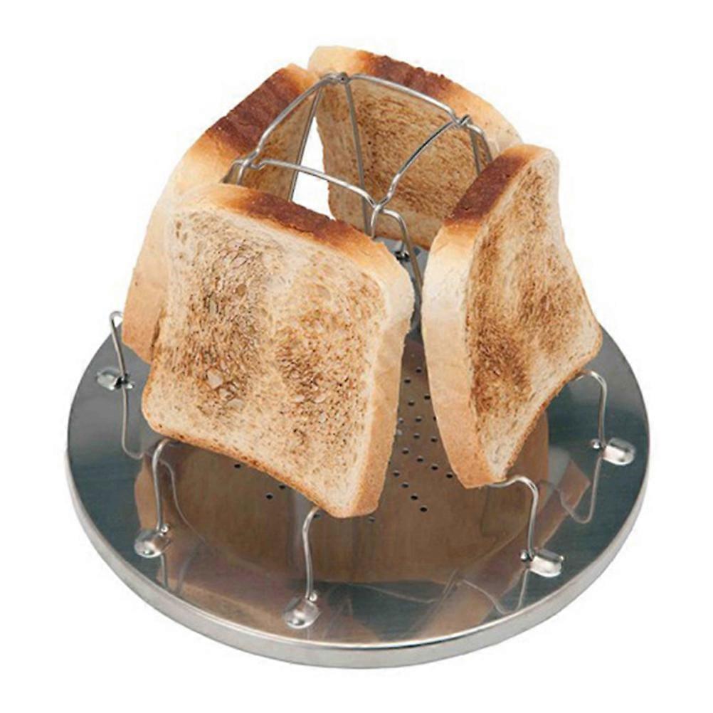 Folding Stainless Steel Camping Toaster Tray, 4 Slice