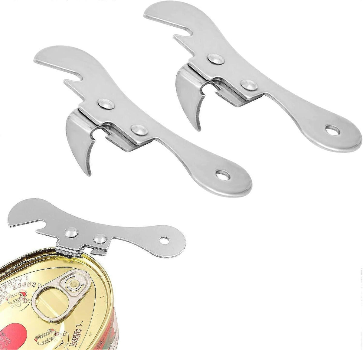 2pcs Bottle & Can Opener Set, Manual Tin Opener, Beer Opener, Stainless Steel, Multifunction