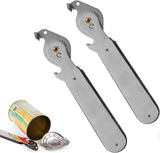 2pcs Stainless Steel Manual Can Opener, Smooth Edge, Tin & Can Opening Tool