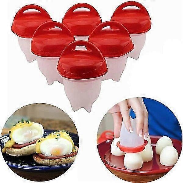 6 Pcs Silicone Egg Cooker Poacher Cups, Food Grade