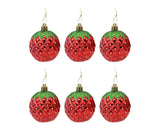 6Pcs Strawberry Ball Pendants-8 cm