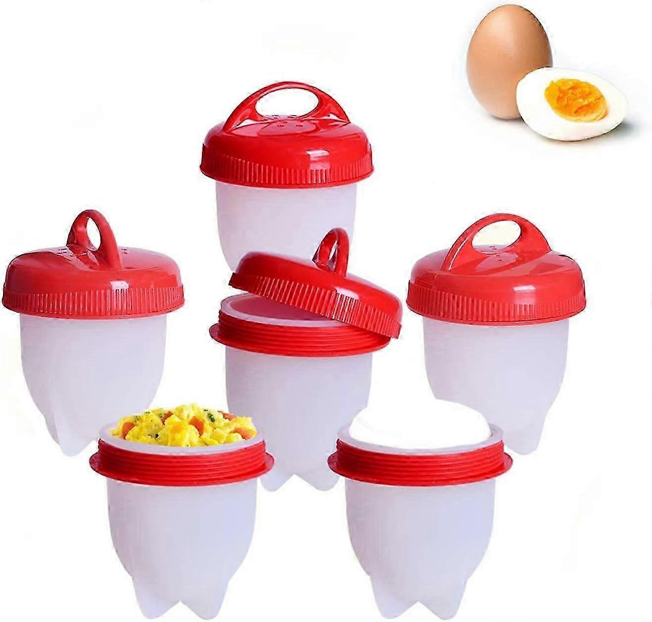 6 Pcs Silicone Shell-Free Egg Cooker Cups