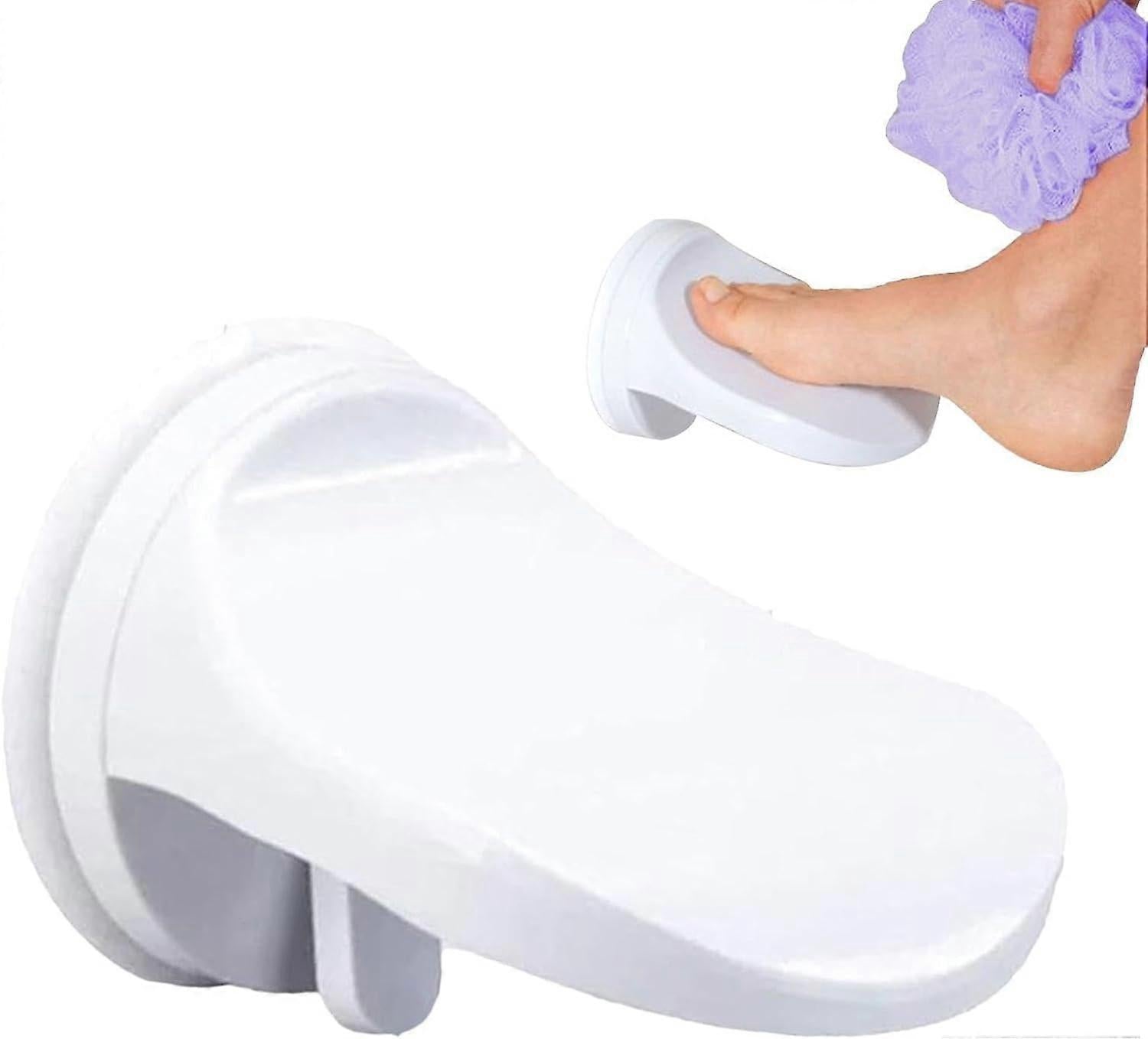 Suction Cup Shower Foot Rest Support, White