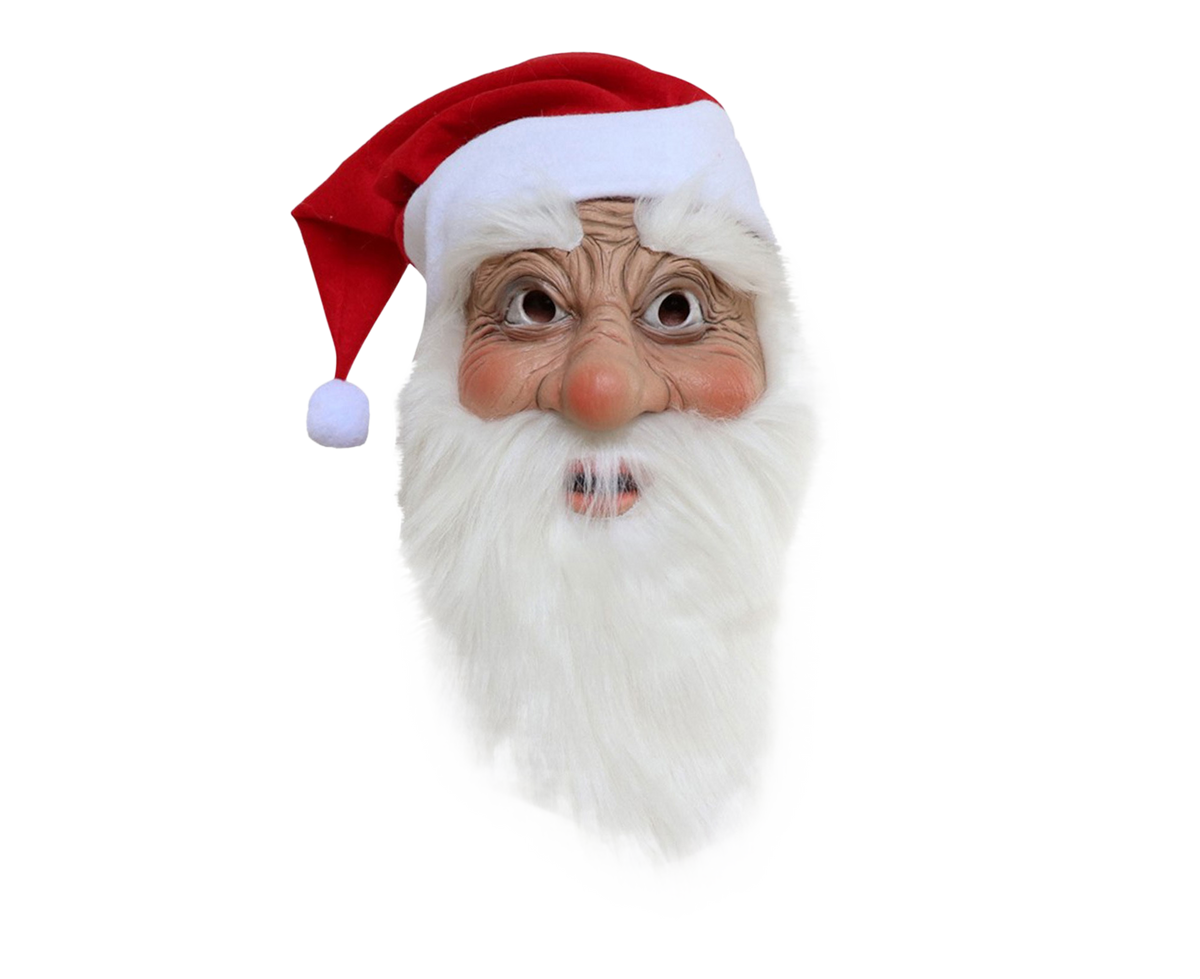 Halloween Creative Santa Claus Shape Christmas Cosplay Costume Decor Face Cover-C