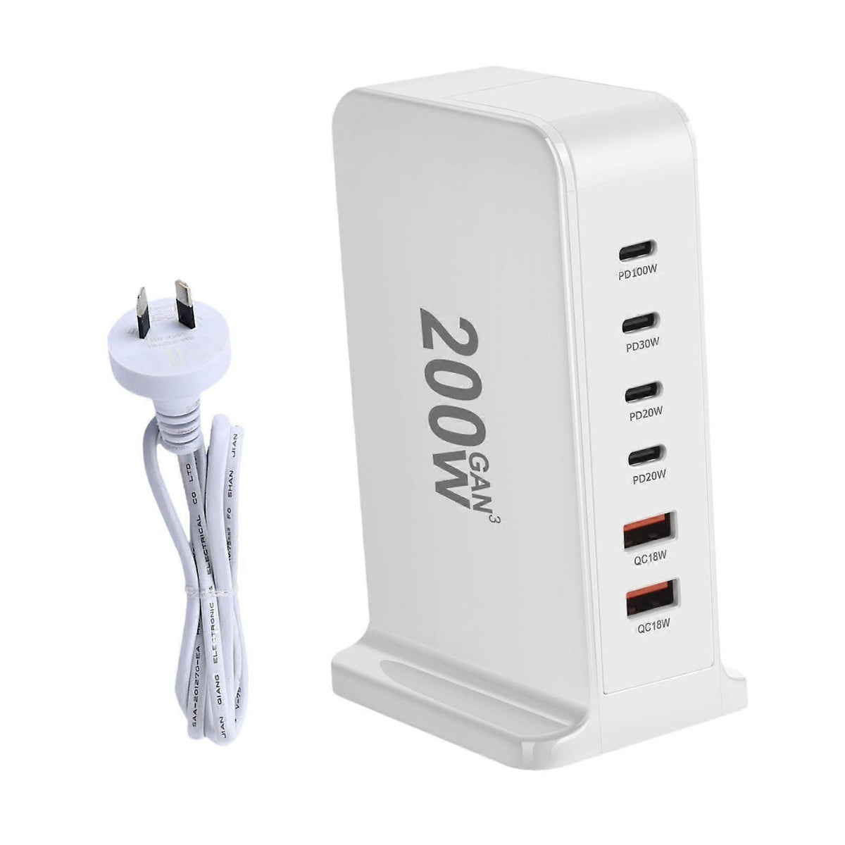 200W USB-C Desktop Charging Station for Home & Office