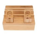 Bamboo 5-Port Charging Station Rack for Phones/Tablets/Watches
