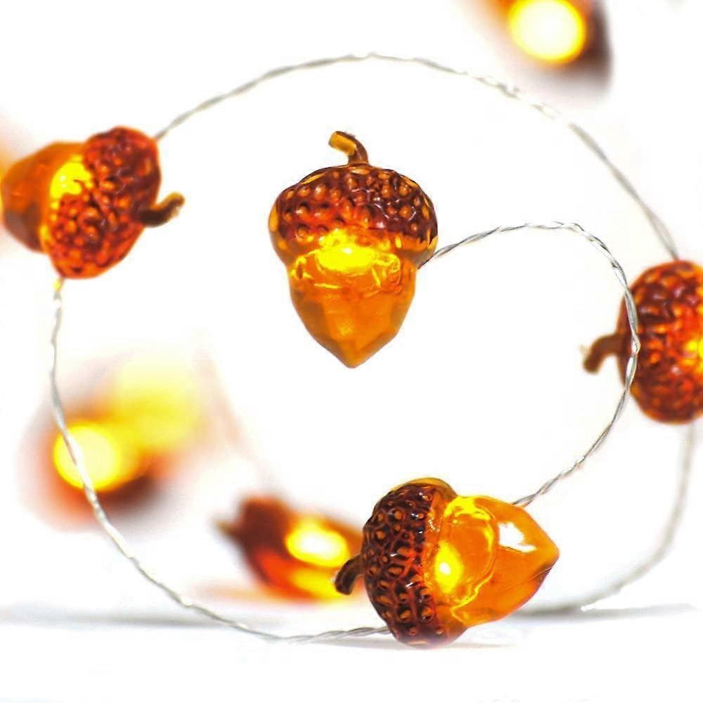 Acorn LED String Lights, 20 LEDs, 6.5ft Battery Powered Fairy Lights