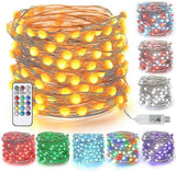 33ft 100 LED Color Changing USB String Lights with Remote, Twinkle Fairy