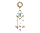 Sparkling Faux Crystal Hangable Wall Hanging Windbell-Multicolor