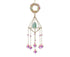 Sparkling Faux Crystal Hangable Wall Hanging Windbell-Multicolor